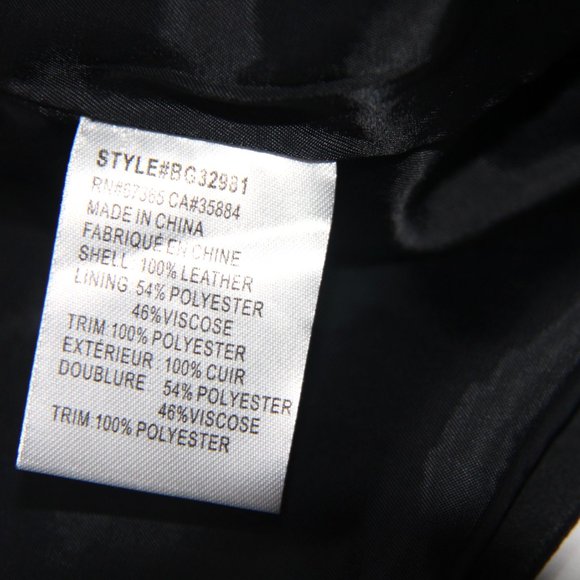 B.B. Dakota Black Leather Light Jacket - Picture 7 of 8